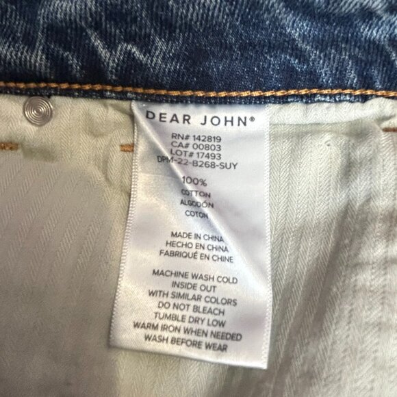 Dear John Anthropology Jodi Straight High Rise Distressed Jeans size 30 - Picture 8 of 8